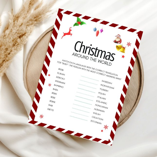 Invitación Christmas Around the World Guessing Game  card (Subido por el creador)