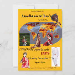 Invitación Christmas Around The World Party Invitation