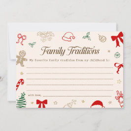 Invitación Christmas Baby Shower Family Traditions Game Card