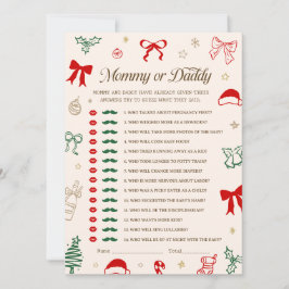 Invitación Christmas Baby Shower Guess Who Game DOWNLOADABLE