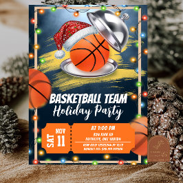 Invitación Christmas Basketball Holiday Party