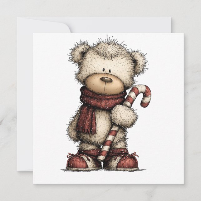 Invitación Christmas Clipart Collection | Teddy Bear  (Anverso)