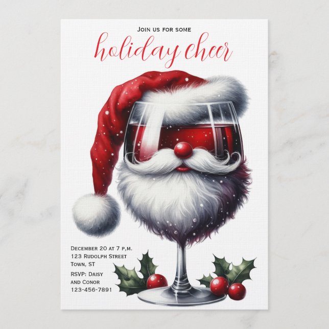 Invitación Christmas Cocktail Party Invitation (Anverso)