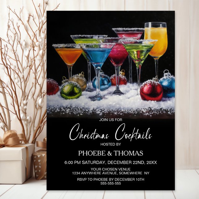Invitación Christmas Cocktails Party (Subido por el creador)