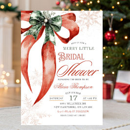 Invitación Christmas Coquette Merry Little Bridal Shower