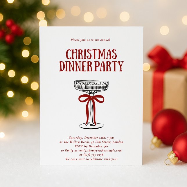 Invitación Christmas Dinner Party Invitation (Subido por el creador)