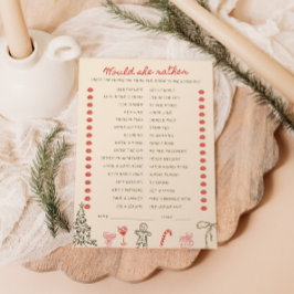 Invitación Christmas Doodle He said She said Card