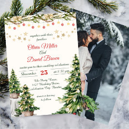 Invitación Christmas Elegant Winter Holiday Wedding