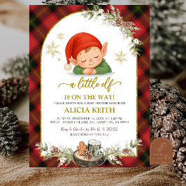 Invitación Christmas Elf Boy Baby Shower Invitation
