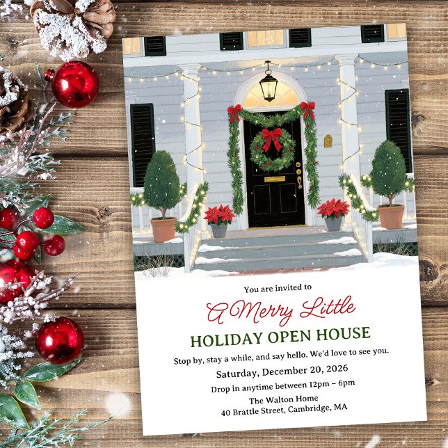 Invitación Christmas Front Door Open House  (Subido por el creador)