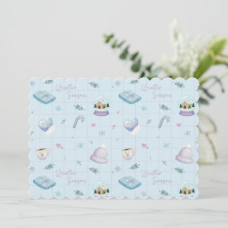 Invitación Christmas Gift Wrap with Festive Holiday Patterns