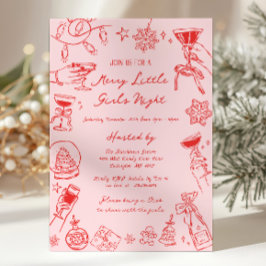 Invitación Christmas Girls Night Invitation