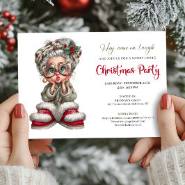 Invitación Christmas Grandma Cartoon Party Event Invitation