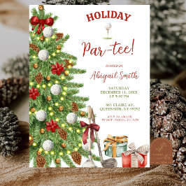 Invitación Christmas Holiday Golf Partee
