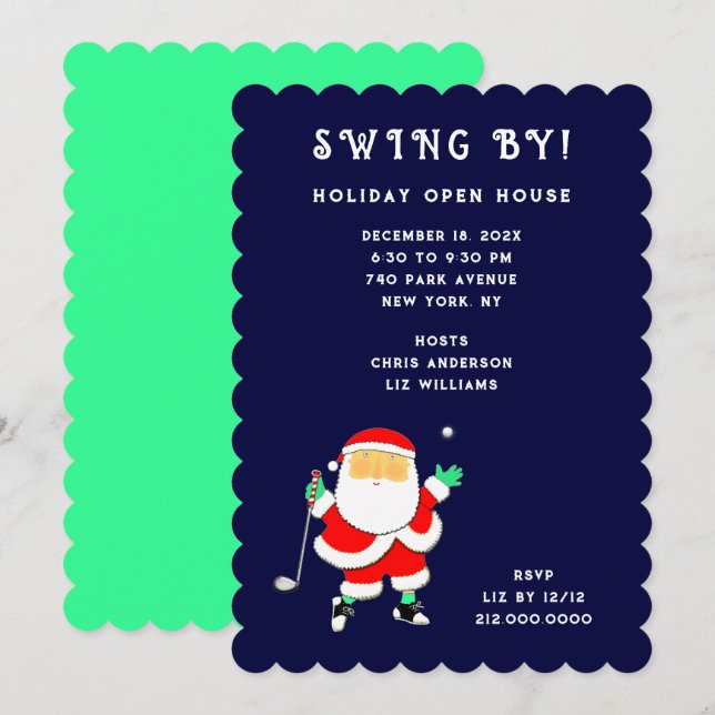 Invitación Christmas Holiday Open House Invitations (Anverso / Reverso)