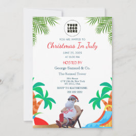 Invitación Christmas in July | Custom Company Name & Logo