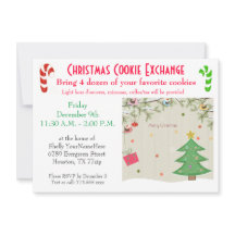 Christmas Lunch Cookie Exchange Invitation