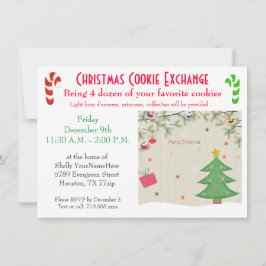 Invitación Christmas Lunch Cookie Exchange Invitation