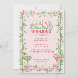 Invitación Christmas Mahjong Party