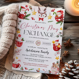Invitación Christmas Mug Gift Exchange Party Invitation