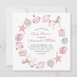 Invitación Christmas Nutcracker Ballet Pink watercoInvitation