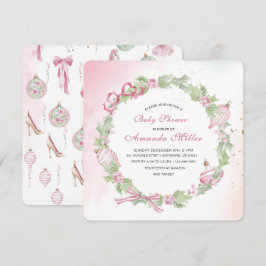 Invitación Christmas Nutcracker Ballet Pink watercoInvitation