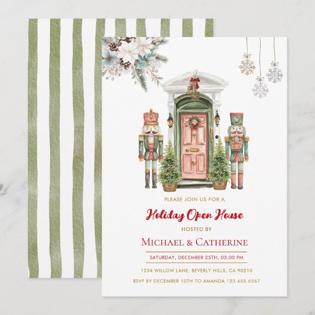 Invitación Christmas Nutcracker Holiday Open House Invitation (Anverso / Reverso)