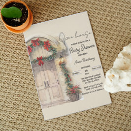 Invitación christmas open house editable template baby shower