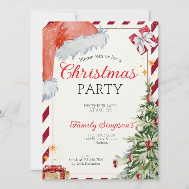 Invitación Christmas Party (Anverso)