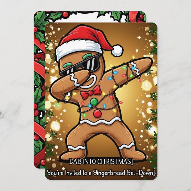 Invitación Christmas Party (Anverso / Reverso)