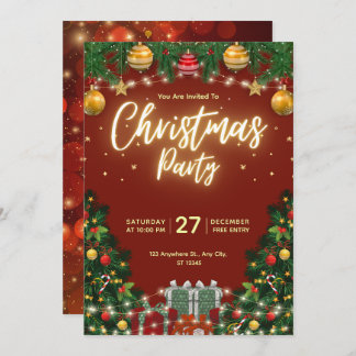 Invitación Christmas Party Invitation Flyer