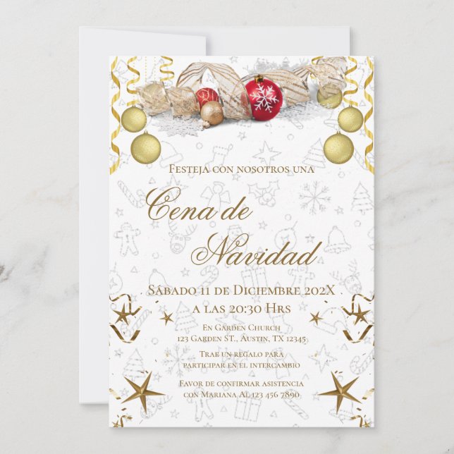 Invitación Christmas Party Invitation Posada Navideña (Anverso)