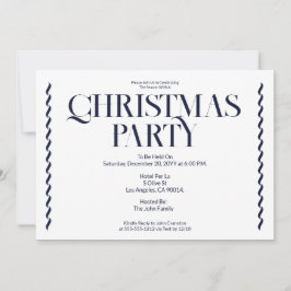 Invitación Christmas Party Vintage Elegant blue Invitation