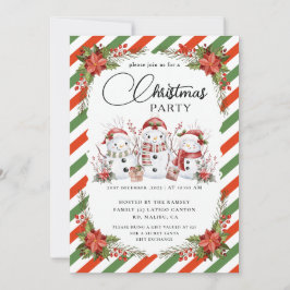 Invitación Christmas Party Winter Botanical