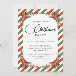 Invitación Christmas Party Winter Botanical