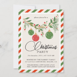 Invitación Christmas Party Winter Botanical