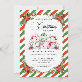 Invitación Christmas Party Winter Botanical