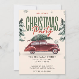 Invitación Christmas Party Winter Botanical