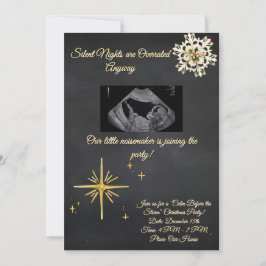 Invitación Christmas Pregnancy Chalkboard Invitation