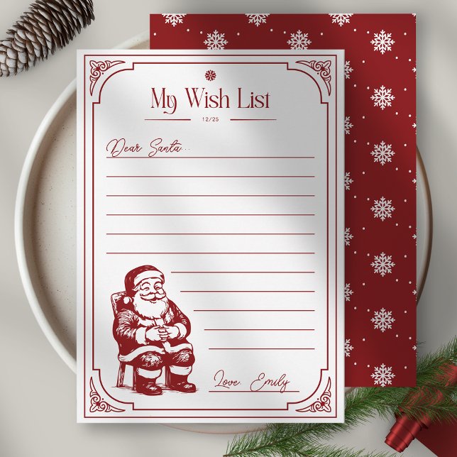 Invitación Christmas Santa Claus Wish List (Subido por el creador)