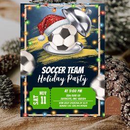 Invitación Christmas Soccer Holiday Party