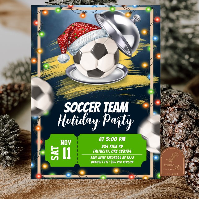 Invitación Christmas Soccer Holiday Party (Subido por el creador)