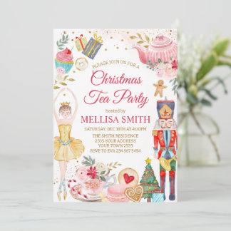 Invitación Christmas Tea Holiday Party