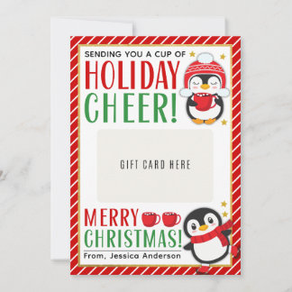 Invitación Christmas Teacher Appreciation Gift Card Holder