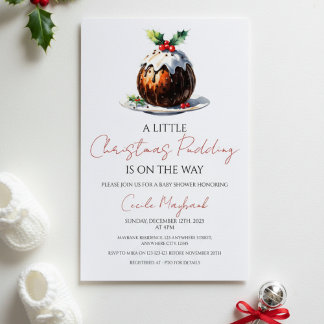 Invitación Christmas Themed Baby Shower Invitation