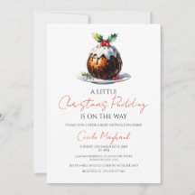 Christmas Themed Baby Shower Invitation