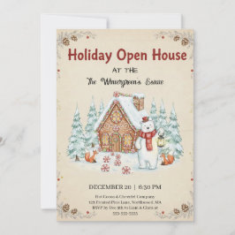 Invitación Christmas Tree Snowman Christmas Party Invitation