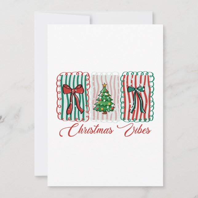 Invitación Christmas Vibes Festive Holiday Design (Anverso)