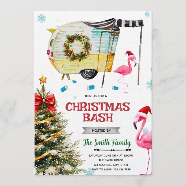 Invitación Christmas White Trash Bash Invitation (Anverso)