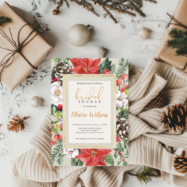 Invitación Christmas Winter Bridal Shower (Subido por el creador)
